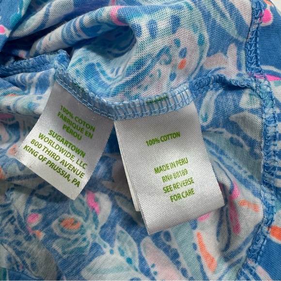 Lilly Pulitzer Cotton Shorts Girls Size Large 8 10 Blue Fish - Picture 3 of 6